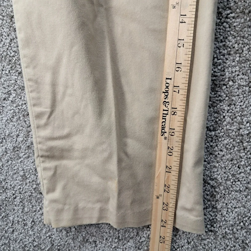 Vintage Dickies Khaki Elastic Waist Trousers Made in USA Tan High Rise 40/26P